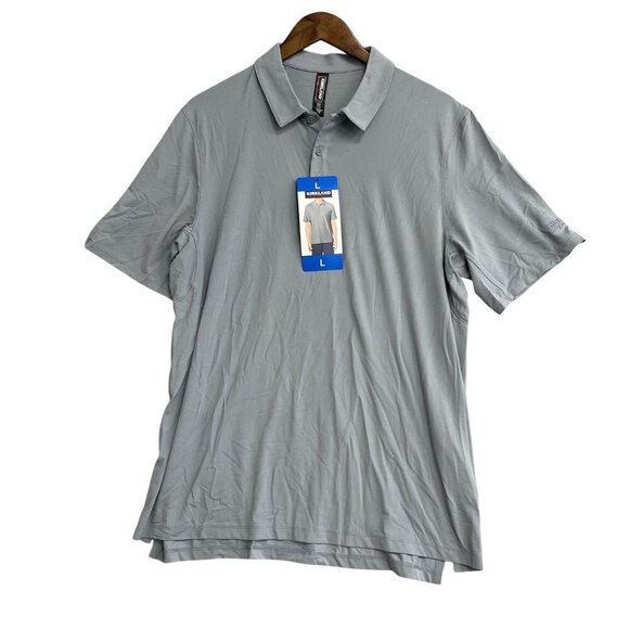 NEW Kirkland Signature Men's L Performance Polo Shirt UPF 50+ Gray - Picture 2 of 8